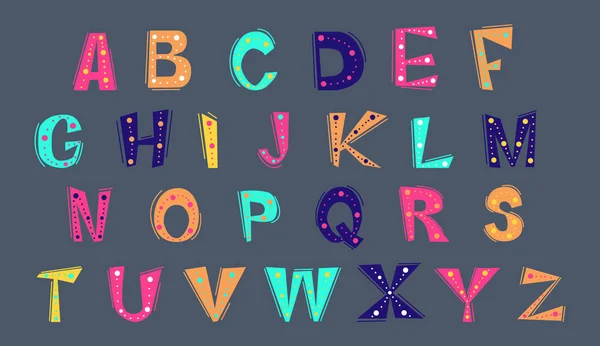 Набір веселих букв англійського алфавіту — стоковий вектор