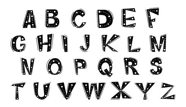 Набор веселых букв английского алфавита — стоковый вектор