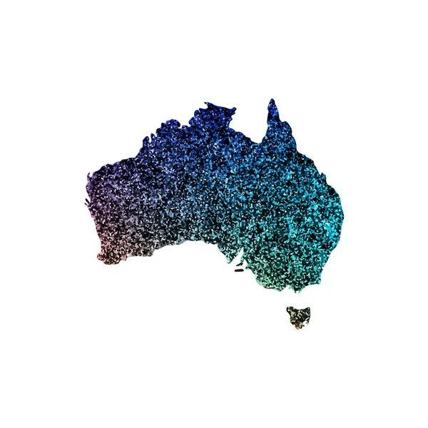 青いテクスチャを持つオーストラリアの地図 — ストックベクタ