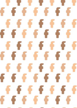 kahve renkleri f harfli desen