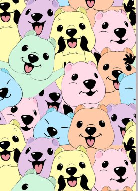 quokka desen illüstrasyon tarzı Düz