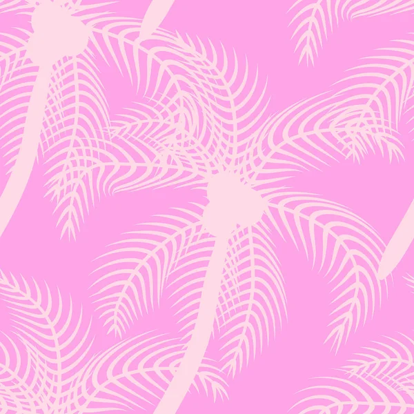 Palm tree pink pattern. — Stock Vector