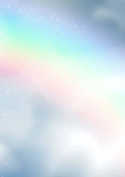 虹を背景にリアルな白い煙 — ストックベクタ