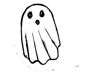 Fısıltı Hayaleti 'nin eli. Hayalet karakter kötü kostüm