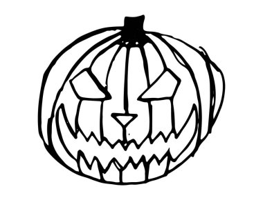 Cadılar Bayramı korkunç balkabağı. Sonbahar tatilleri.