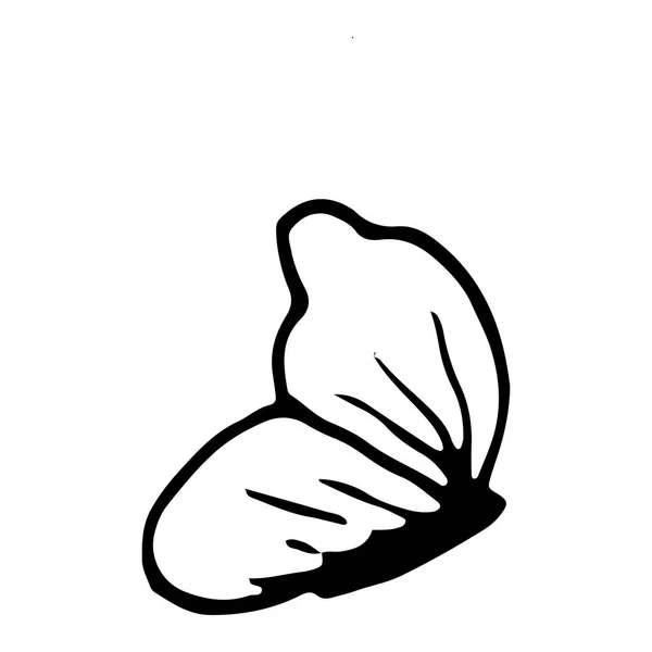 Handgezeichneter Doodle-Schmetterling.Perfekt für Einladung, Grußkarte — Stockvektor