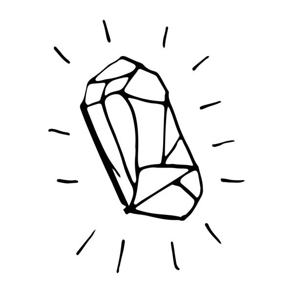 Diamante garabato dibujado a mano. Perfecto para invitación — Vector de stock