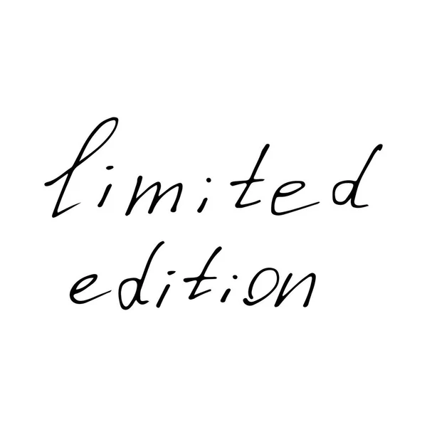 Limitierte Auflage schwarzer Inschriften — Stockvektor