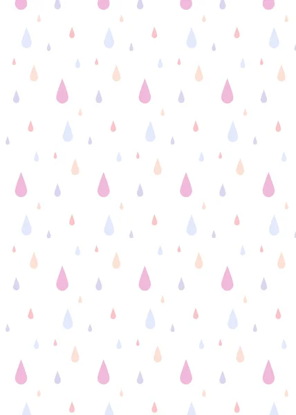 Patrón de lluvia de color que cae en el fondo aislado. — Vector de stock