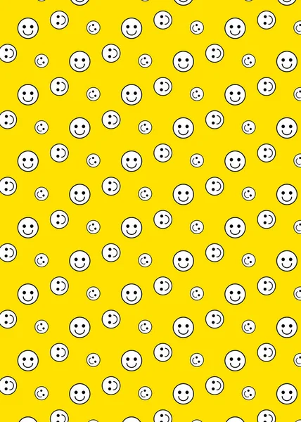 Sorriso modello viso su giallo — Vettoriale Stock