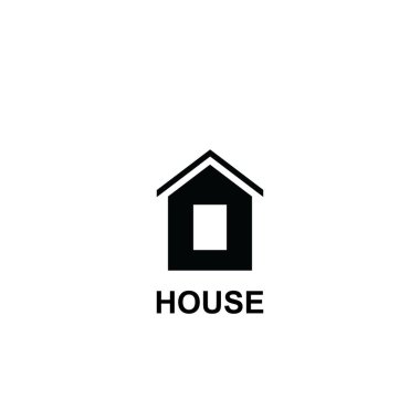 Beyaz arkaplanda izole edilmiş basit ev simgesi.