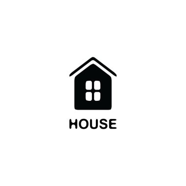 Beyaz arkaplanda izole edilmiş basit ev simgesi.