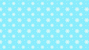 Mavi üzerine beyaz kar taneleri deseni
