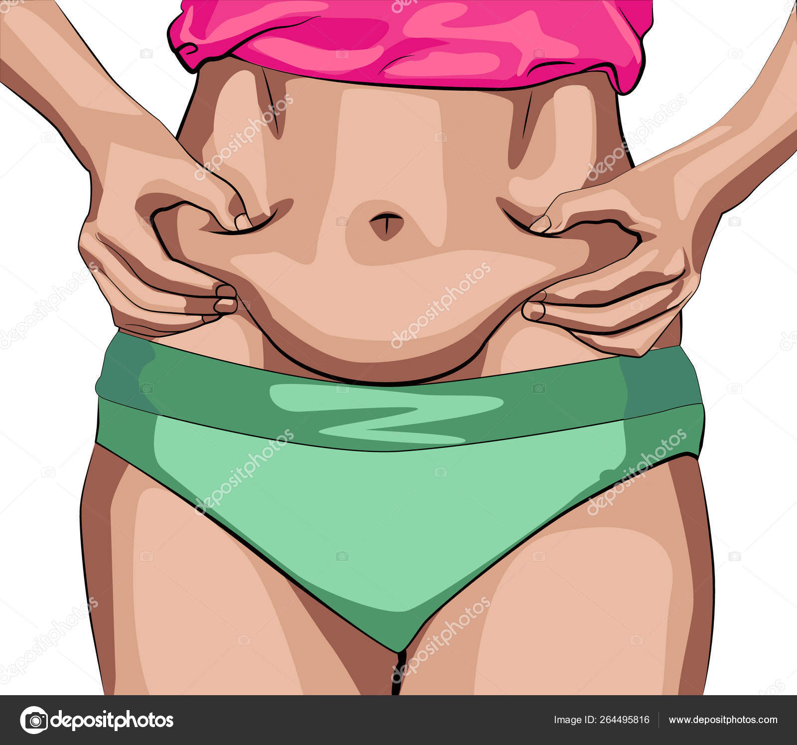 Fat belly Vector Art Stock Images | Depositphotos