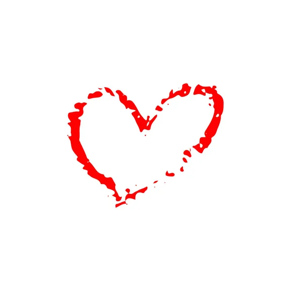 Herzvektor. Handgezeichnetes Symbol. — Stockvektor