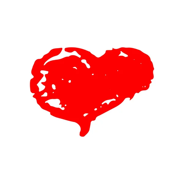Vecteur cardiaque. icône dessinée à la main . — Image vectorielle