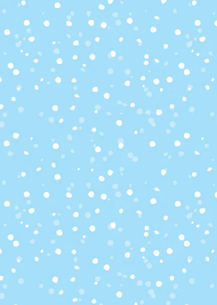 Padrão sem costura com queda de neve no azul —  Vetores de Stock