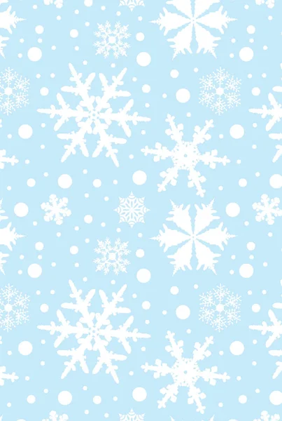 Flocons de neige sur fond bleu. — Image vectorielle