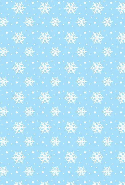 Pattern with snowflakes and snow on blue — Stock Vector