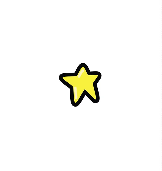 Línea estrella icono. Ilustración vectorial de plano — Vector de stock