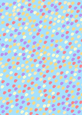 mavi üzerinde çok renkli daireler ile desen