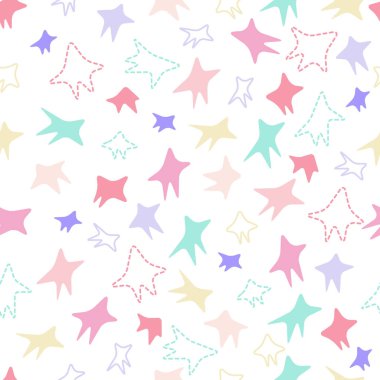 çok renkli yıldız ile desen