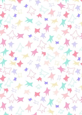 çok renkli yıldız ile desen