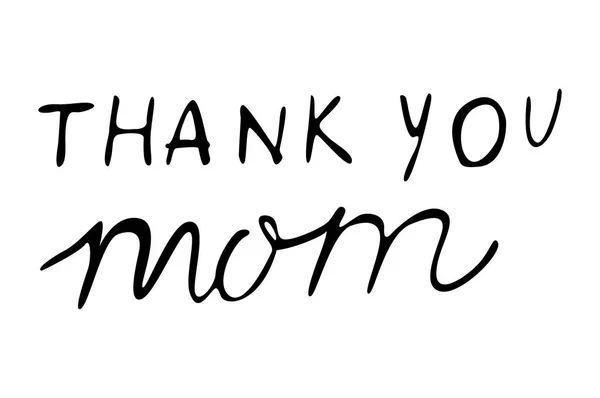 Köszönöm anyu feliratokat anya-nap, feliratok — Stock Vector