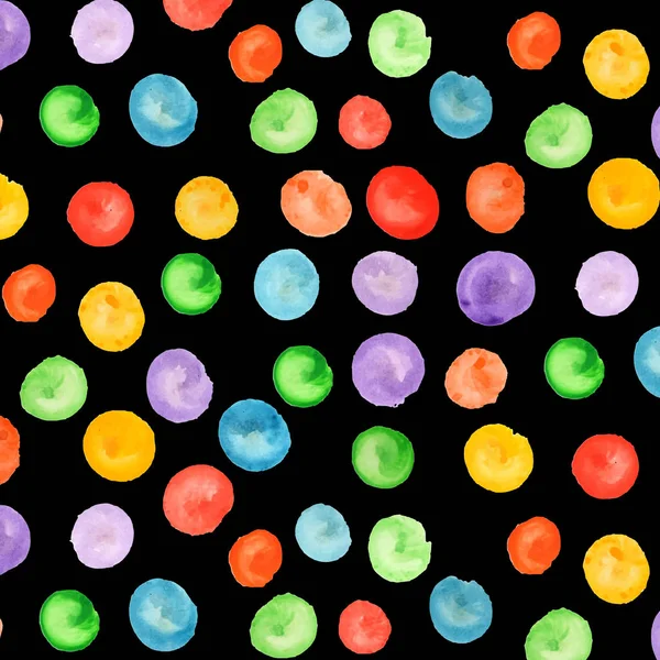 Coloridas bolas de acuarela pintadas a mano — Vector de stock