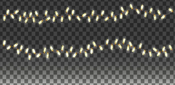 Φωτεινό Γκάρλαντ με ορθογώνιο σχήμα λαμπτήρες — Διανυσματικό Αρχείο