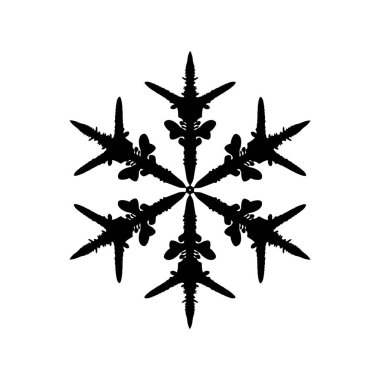 Kar tanesi simgesi illüstrasyon, beyaz arka plan üzerinde izole trendy düz tarzı. Kar tanesi vektörü.