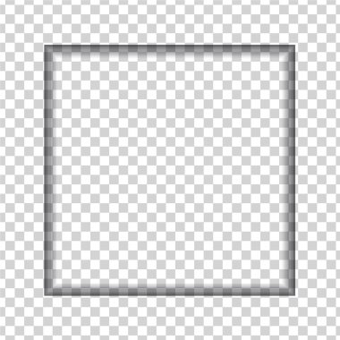 gölge ile bir kare şeklinde kesilmiş delik