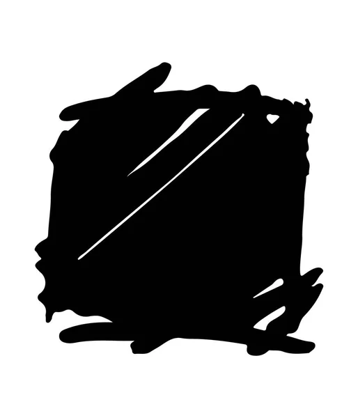 Czarne pociągnięcia z markerem, bazgroły, linie chaotyczne, okręgi, abstrakcyjne linie, malowane kwadraciki — Wektor stockowy
