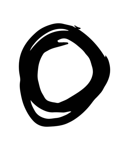 Schwarze Striche mit Marker, Kritzeleien, chaotische Linien, Kreise, abstrakte Linien, ein bemaltes Quadrat — Stockvektor