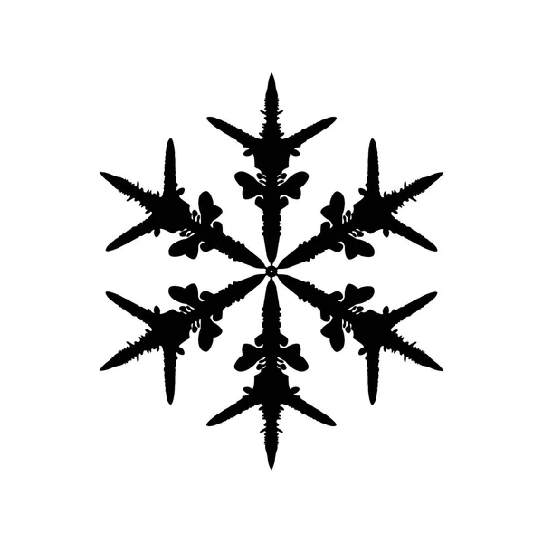 Ilustración del icono del copo de nieve, en estilo plano de moda aislado sobre fondo blanco. Copo de nieve vector . — Archivo Imágenes Vectoriales