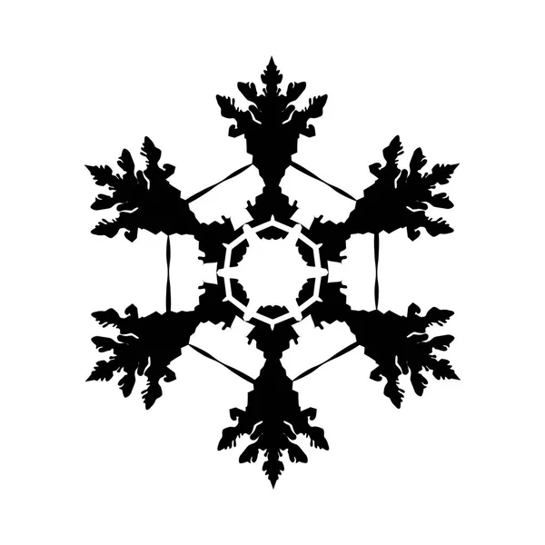 Illustration des Schneeflockensymbols, im trendigen flachen Stil isoliert auf weißem Hintergrund. Schneeflockenvektor. — Stockvektor