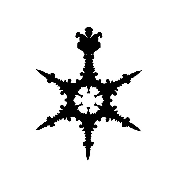 Иллюстрация иконы снежинки в модном плоском стиле изолирована на белом фоне. Вектор снежинок . — стоковый вектор