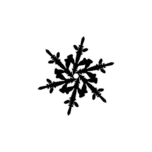 Ilustración del icono del copo de nieve, en estilo plano de moda aislado sobre fondo blanco. Copo de nieve vector . — Vector de stock