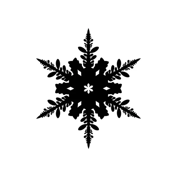 Illustration des Schneeflockensymbols, im trendigen flachen Stil isoliert auf weißem Hintergrund. Schneeflockenvektor. — Stockvektor