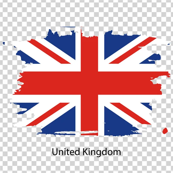 Officiell vektor flagga av Förenade konungariket Storbritannien — Stock vektor