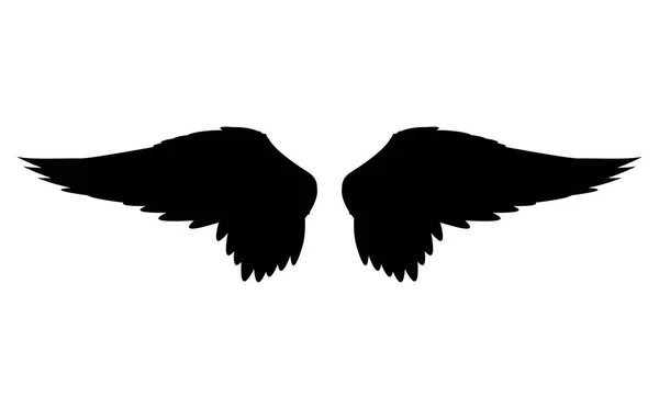 Black wings. wings icon — Stock Vector