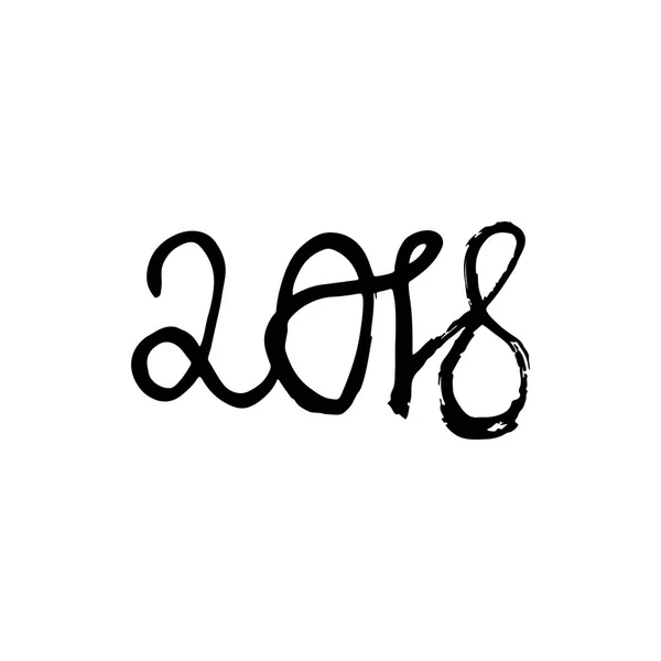 Grunge symbole de l'année 2018 . — Image vectorielle