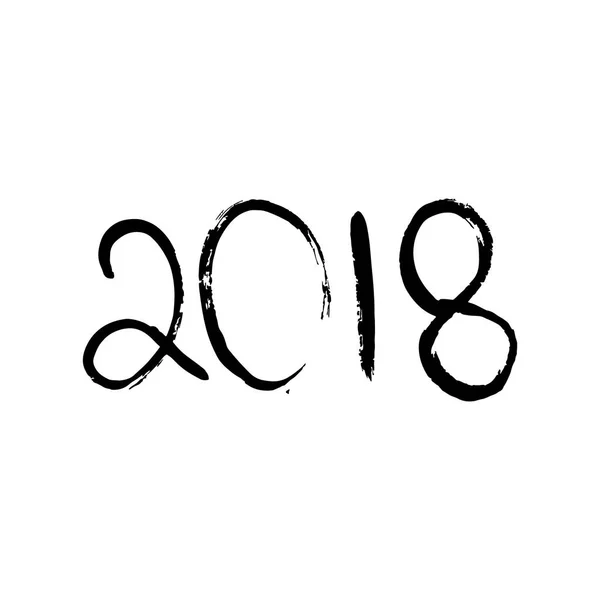 Grunge-Symbol des Jahres 2018. — Stockvektor