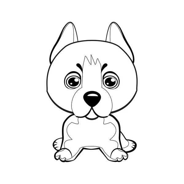 スタッフォードシャー テリア 犬 イラストスタイル フラット. — ストックベクタ