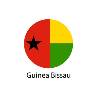 bir daire şeklinde Gine Bissau bayrağı