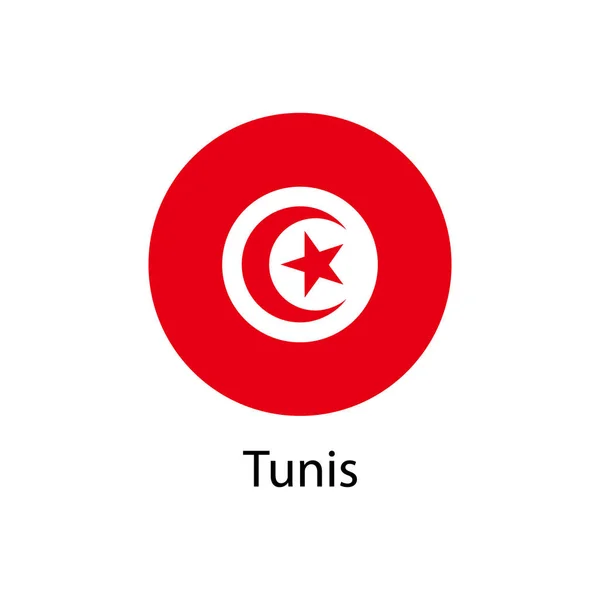 Le drapeau de Tunis — Image vectorielle