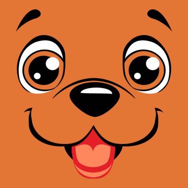 çizgi film yüz mutlu köpek