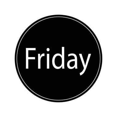 Black Friday yuvarlak simge