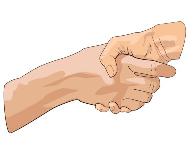 Vektör simgesi el sıkışma. İş ortaklığı toplantı konsepti. Başarılı işadamları mükemmel anlaşma dan sonra el sıkışma.