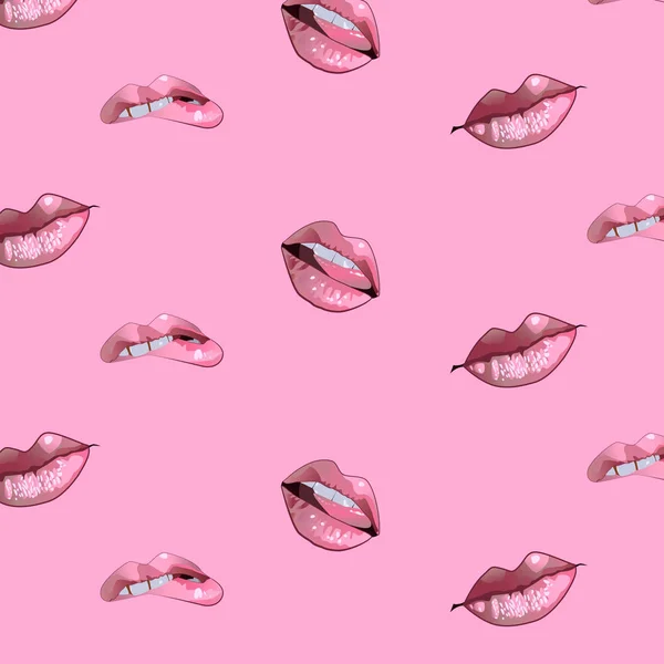 Lippen Muster Vektor Illustration — Stockvektor